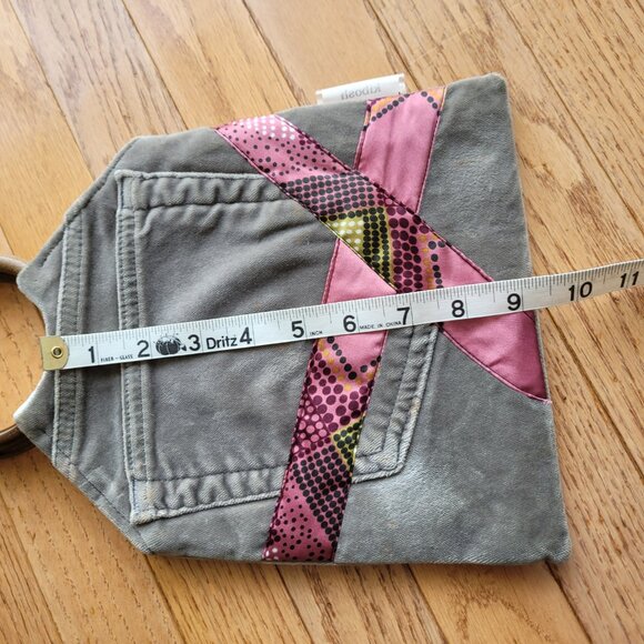 Small Wrist Bag Purse Artisanal Velvet - Picture 10 of 10